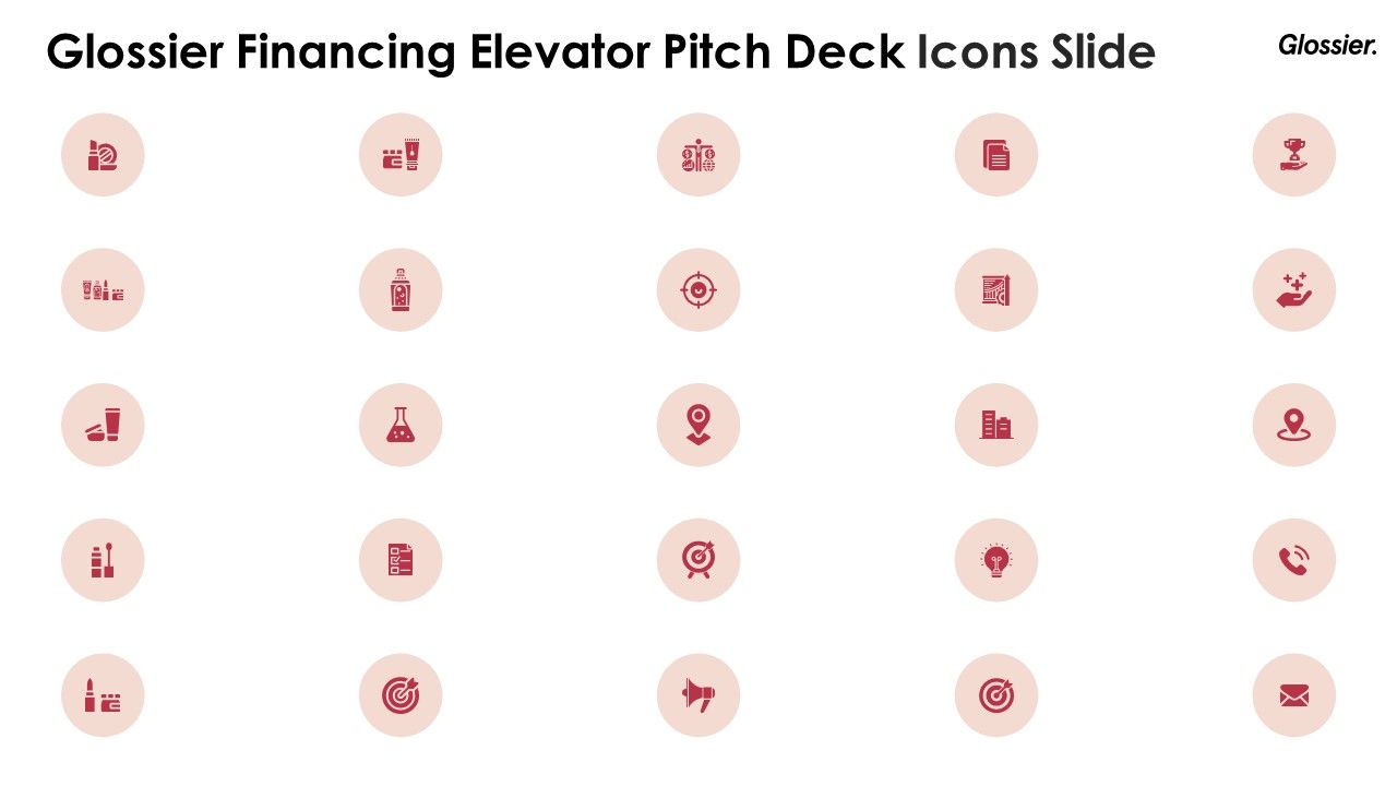 Glossier_Financing_Elevator_Pitch_Deck_Icons_Slide_Ppt_Summary_Example_Introduction_PDF_Slide_1.jpg