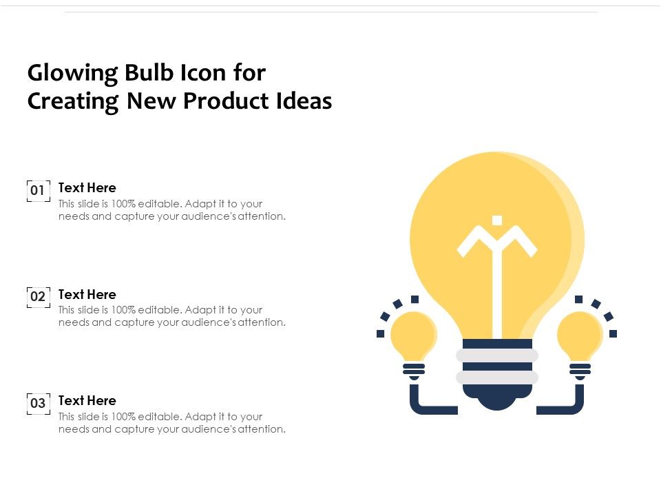 Glowing_Bulb_Icon_For_Creating_New_Product_Ideas_Ppt_PowerPoint_Presentation_Ideas_Example_Topics_PDF_Slide_1.jpg