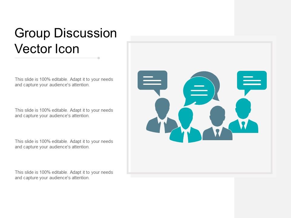 Group Discussion Vector Icon Ppt PowerPoint Presentation Gallery Diagrams Slide01