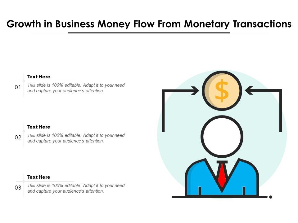 Growth In Business Money Flow From Transactions Ppt PowerPoint