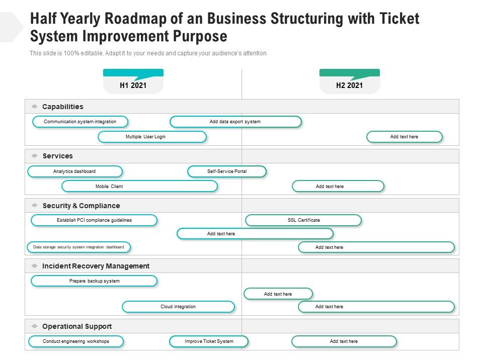Half_Yearly_Roadmap_Of_An_Business_Structuring_With_Ticket_System_Improvement_Purpose_Icons_Slide_1.jpg