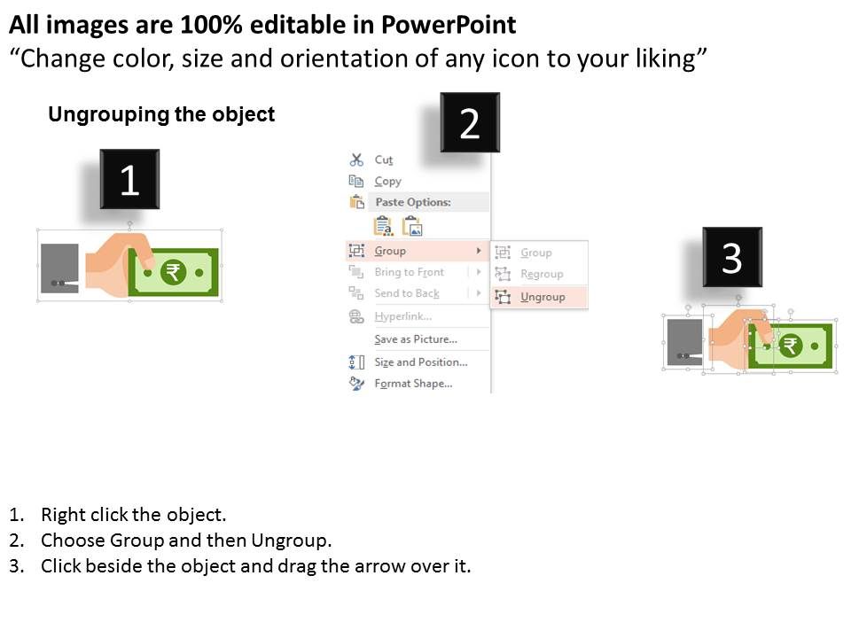 Hand With Rupee Currency Note Powerpoint Templates Slide02