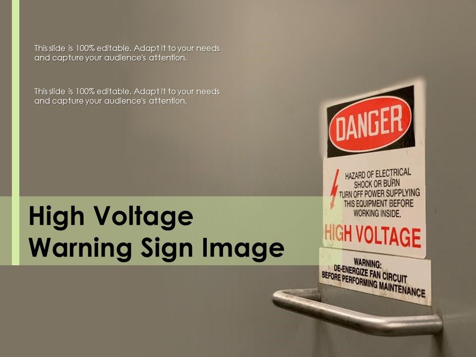 High Voltage Warning Sign Image Ppt PowerPoint Presentation File Inspiration PDF Slide01