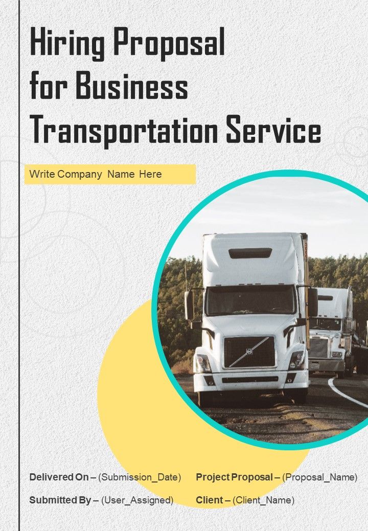 Hiring Proposal For Business Transportation Service Example Document Report Doc Pdf Ppt Slide01