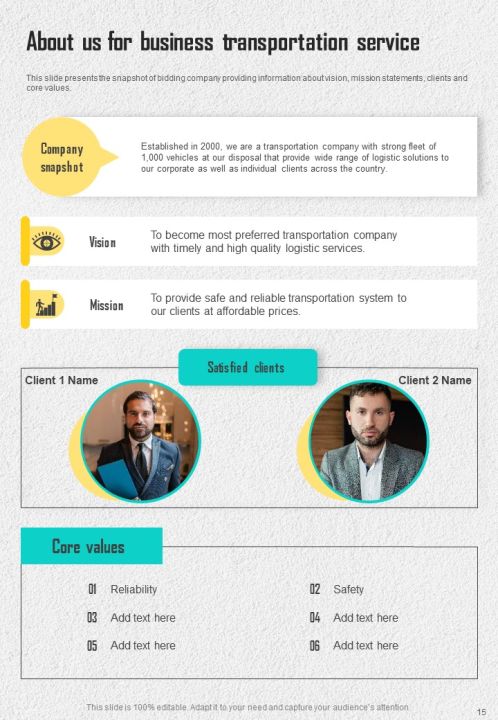 Hiring Proposal For Business Transportation Service Example Document Report Doc Pdf Ppt Slide15