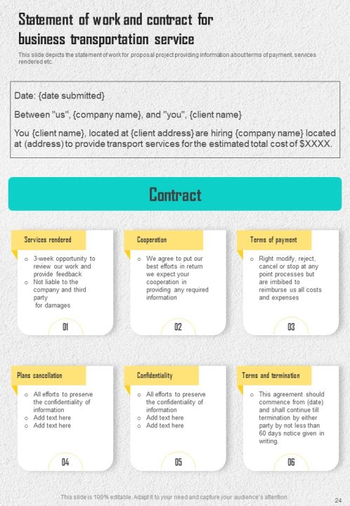 Hiring Proposal For Business Transportation Service Example Document Report Doc Pdf Ppt Slide24