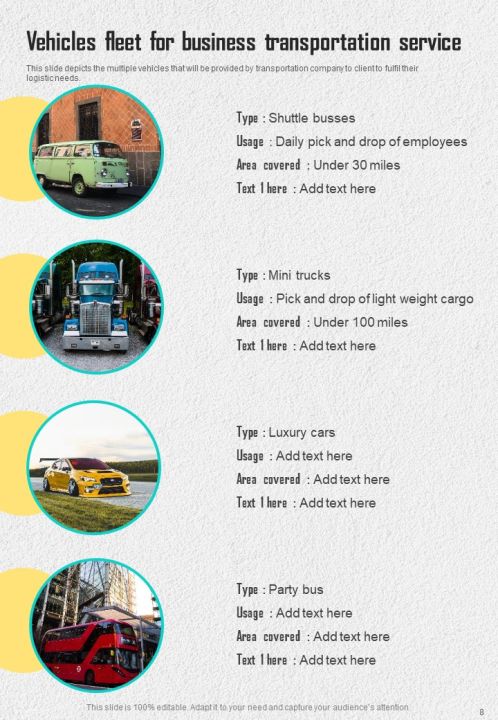Hiring Proposal For Business Transportation Service Example Document Report Doc Pdf Ppt Slide08