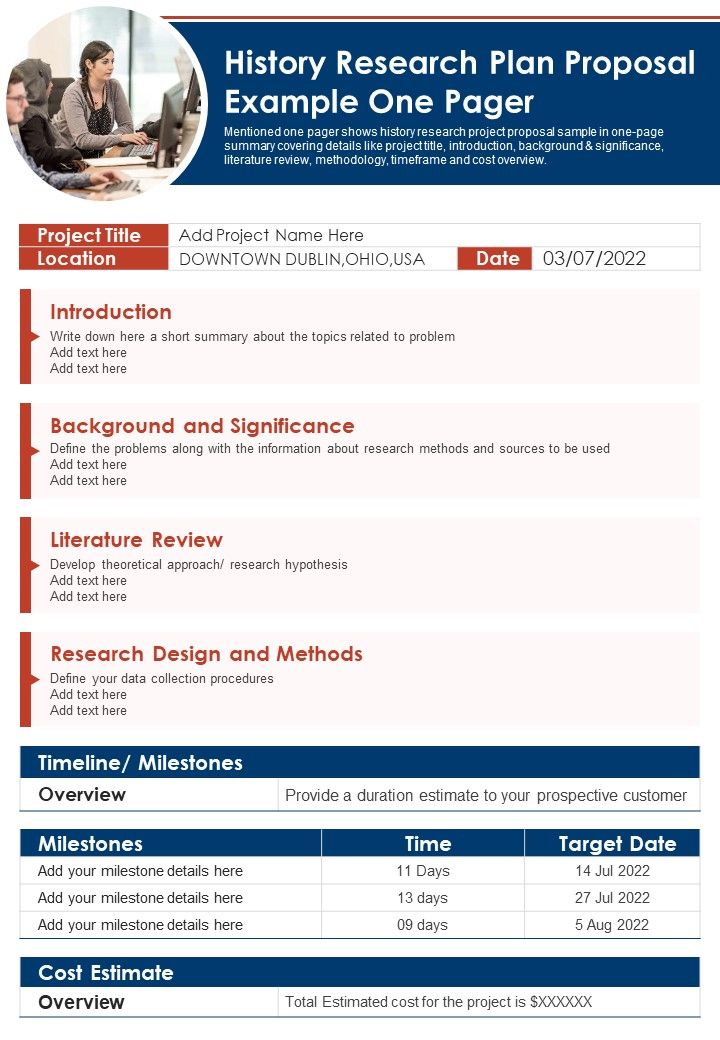 history-research-plan-proposal-example-one-pager-pdf-document-ppt-template