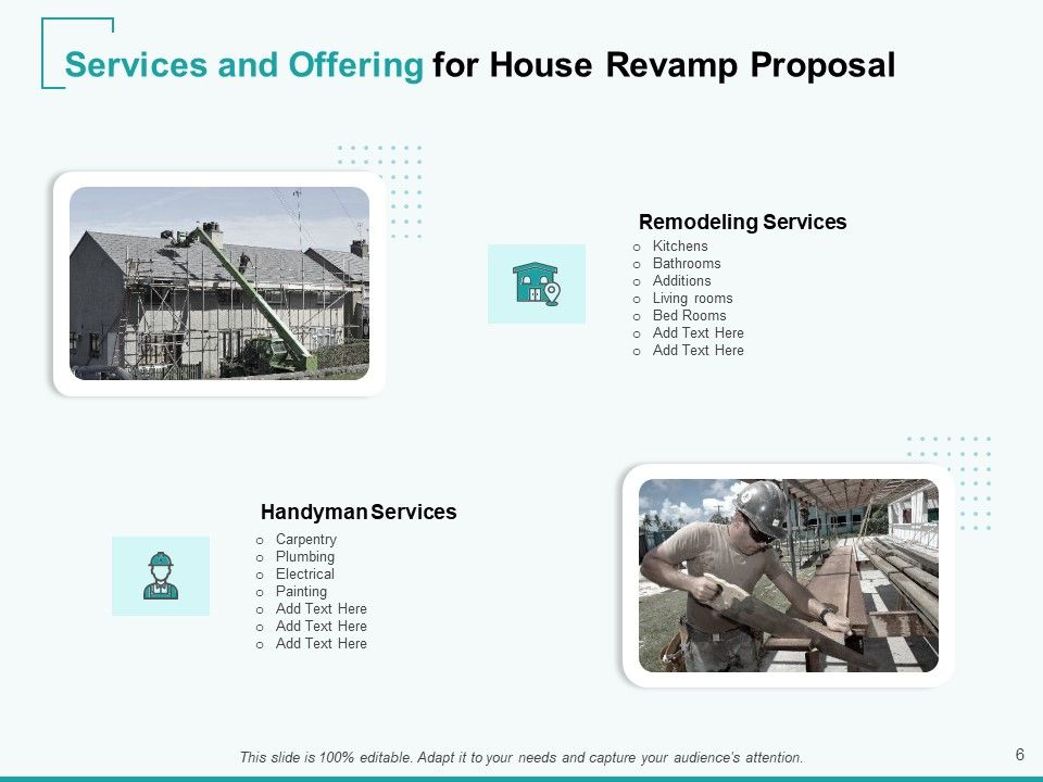Home Remodeling Proposal Ppt PowerPoint Presentation Complete Deck With Slides Slide06