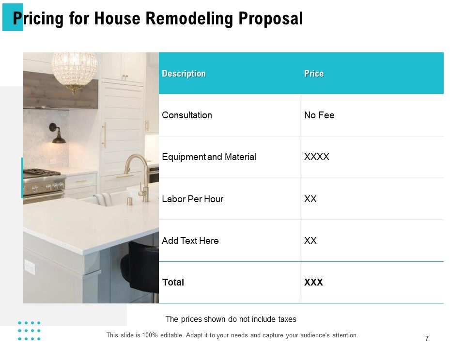 House Remodeling Proposal Ppt PowerPoint Presentation Complete Deck With Slides Slide07