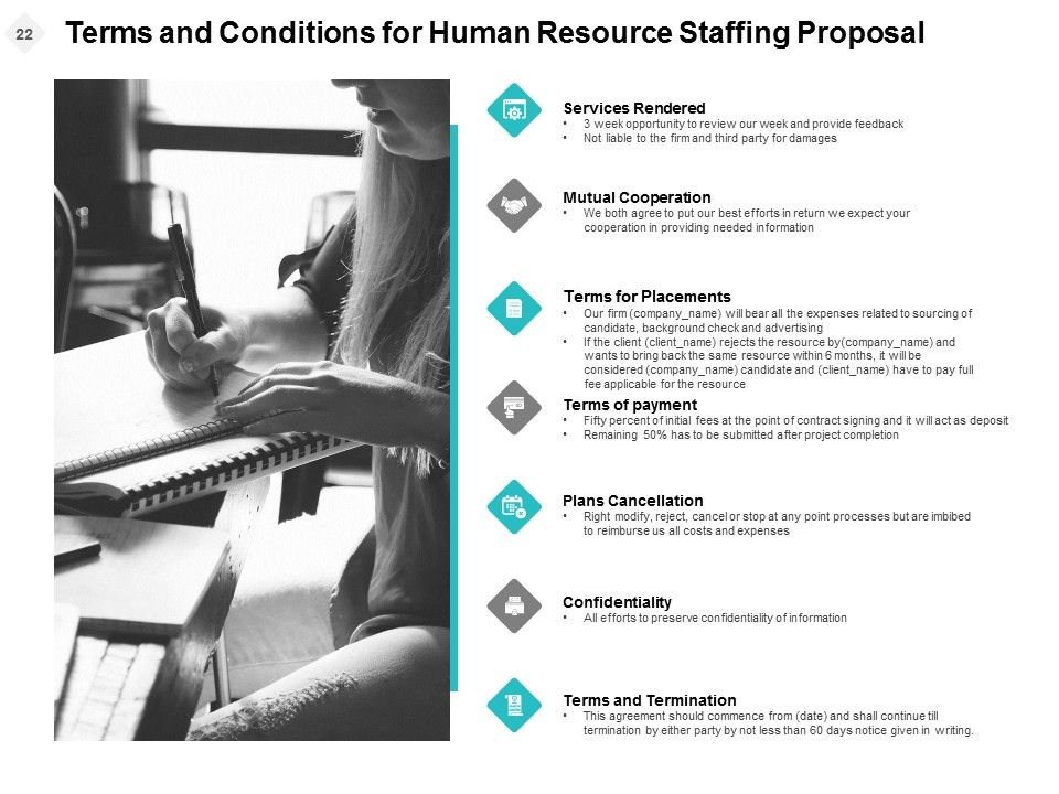 Human Resource Staffing Proposal Ppt PowerPoint Presentation Complete Deck With Slides Slide22