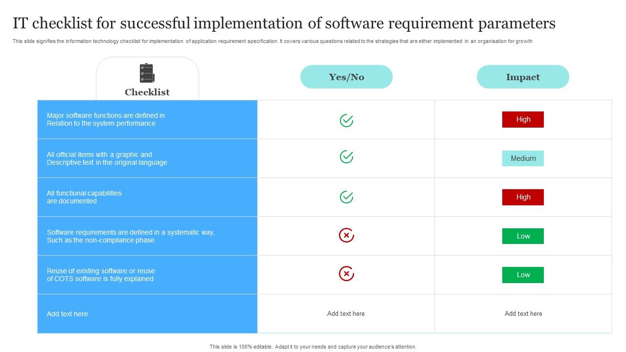 IT_Checklist_For_Successful_Implementation_Of_Software_Requirement_Parameters_Icons_PDF_Slide_1.jpg