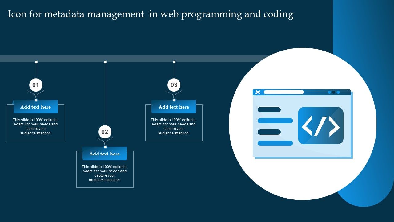 Icon_For_Metadata_Management_In_Web_Programming_And_Coding_Summary_PDF_Slide_1.jpg