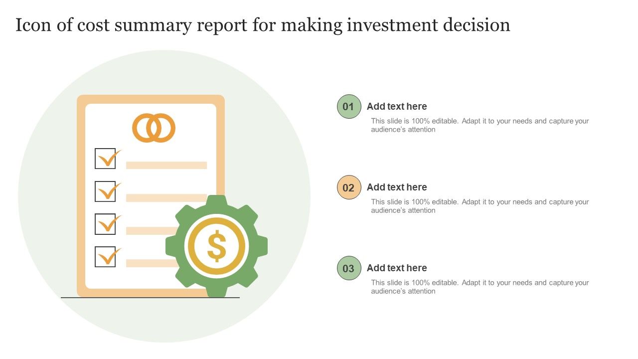 Icon_Of_Cost_Summary_Report_For_Making_Investment_Decision_Summary_PDF_Slide_1.jpg