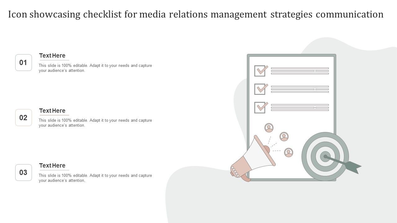 Icon_Showcasing_Checklist_For_Media_Relations_Management_Strategies_Communication_Themes_PDF_Slide_1.jpg