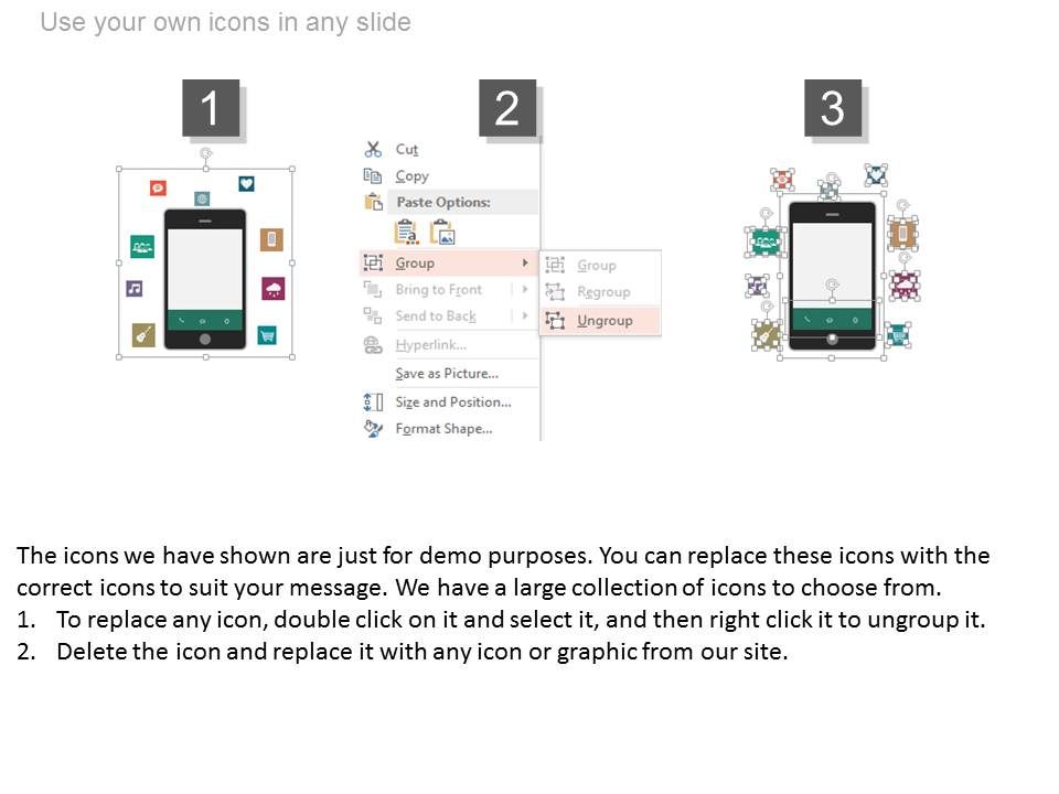 Icons Around Mobile For Communication Powerpoint Slides
