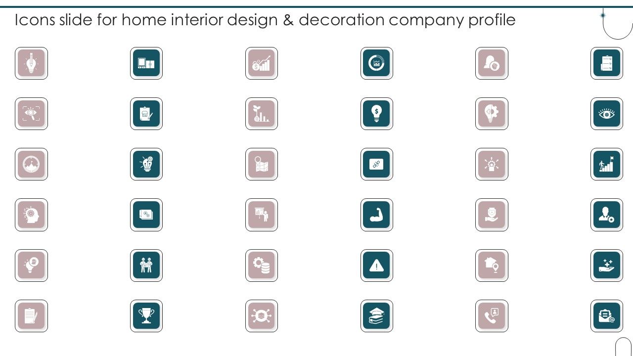 Icons Slide For Home Interior Design