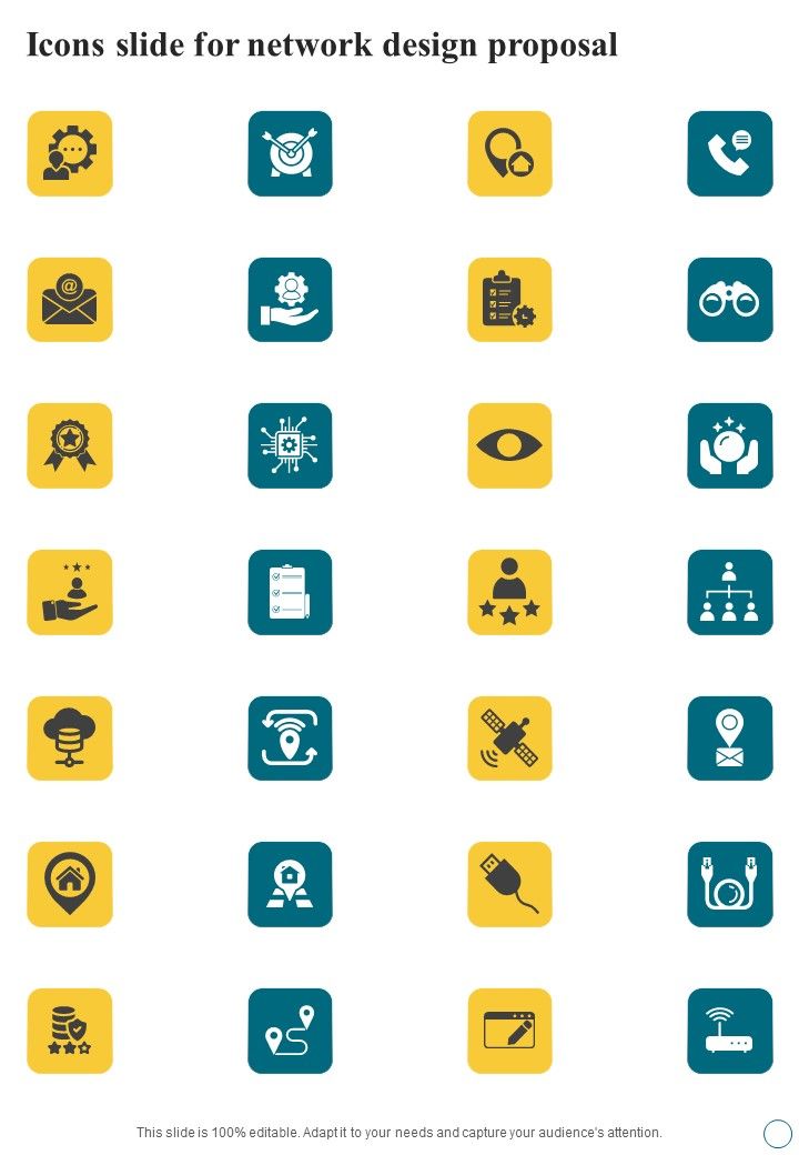 Icons Slide For Network Design Proposal One Pager Sample Example Document Slide01