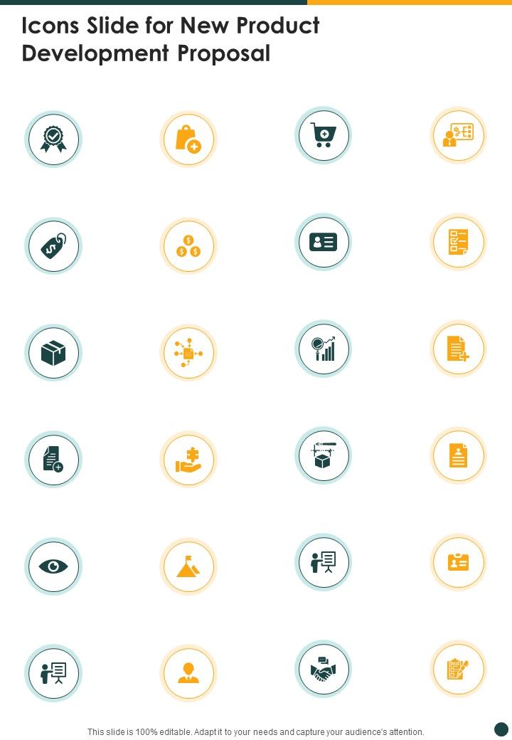 Icons Slide For New Product Development Proposal One Pager Sample Example Document Slide01