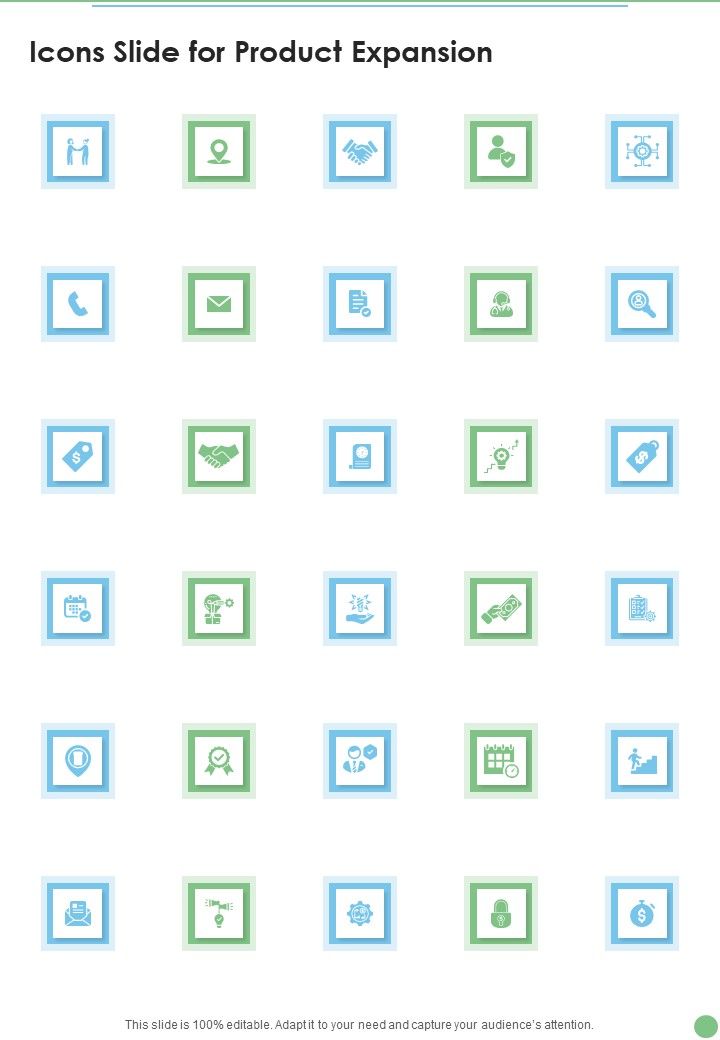 Icons Slide For Product Expansion One Pager Sample Example Document Slide01