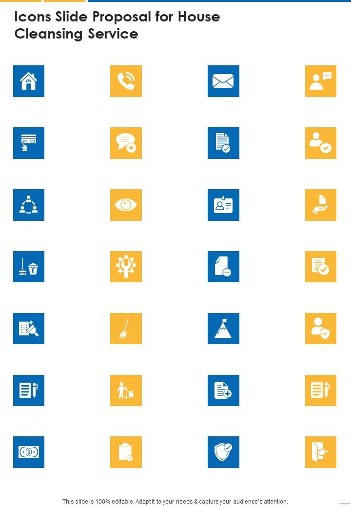 Icons Slide Proposal For House Cleansing Service One Pager Sample Example Document Slide01