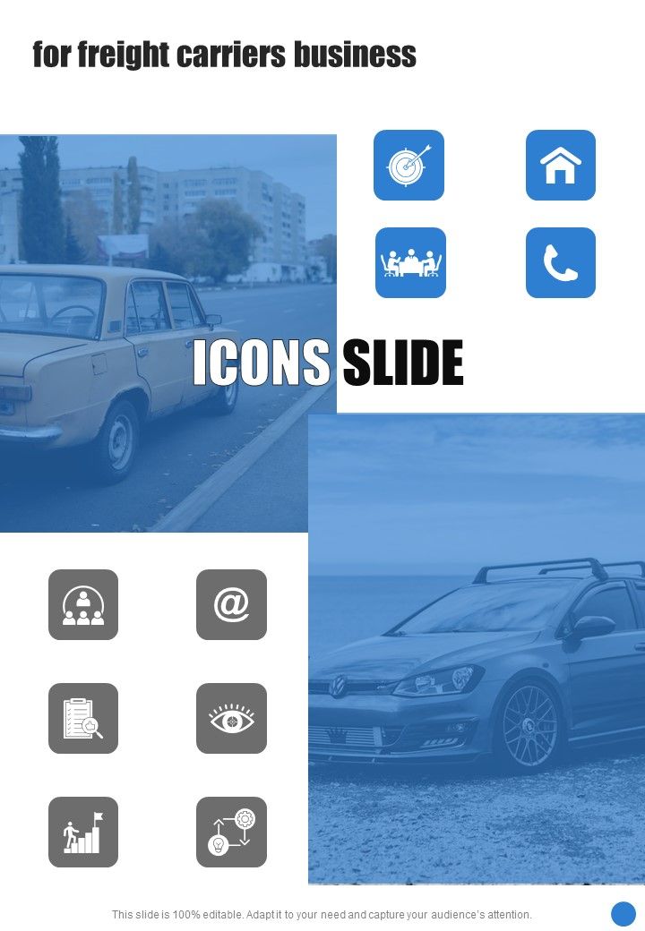 Icons Slides For Freight Carriers Business One Pager Sample Example Document Slide01