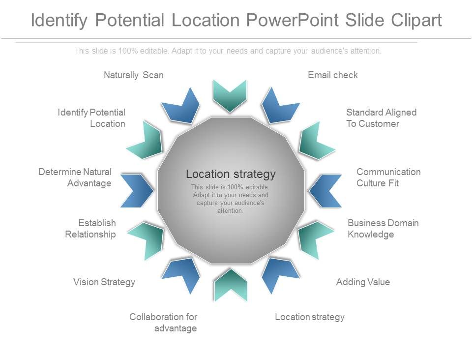Identify Potential Location Powerpoint Slide Clipart