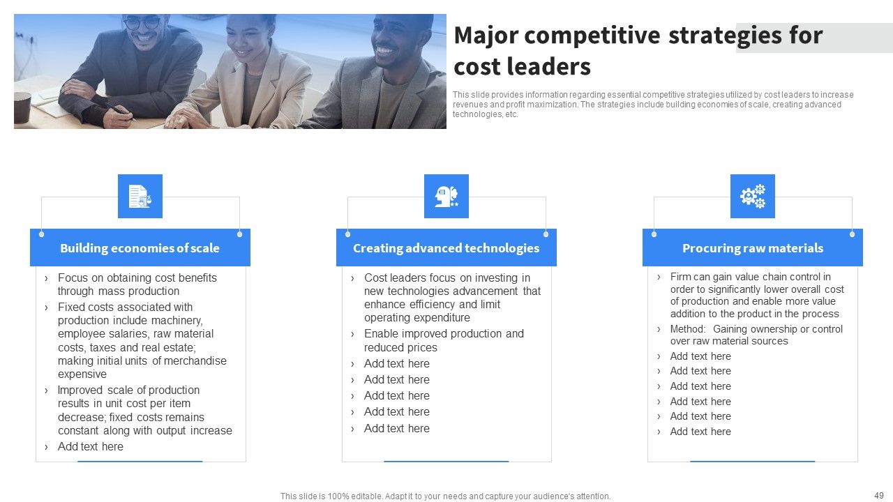 Implementing Business Initiatives To Enhance Cost Leadership Ppt PowerPoint Presentation Complete Deck With Slides Slide49