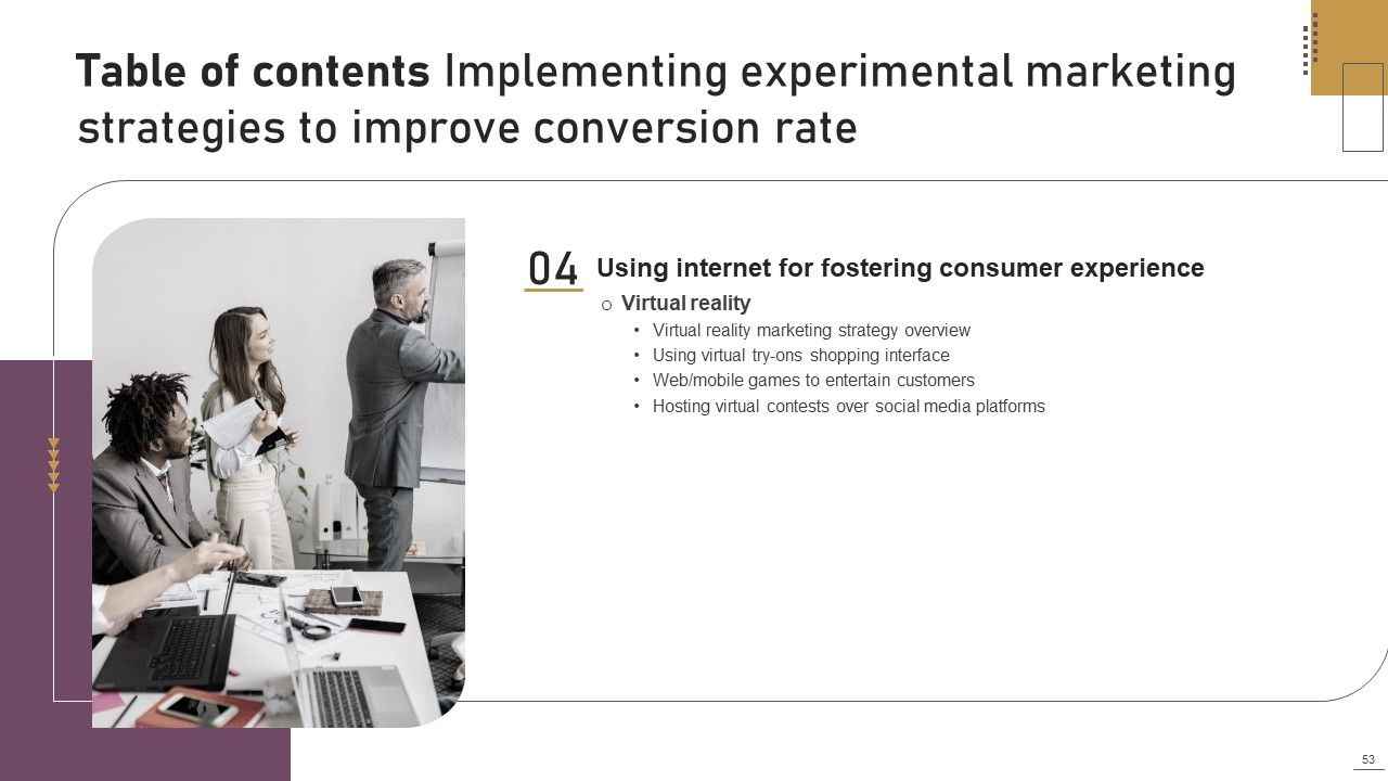 Implementing Experimental Marketing Strategies To Improve Conversion Rate Ppt PowerPoint Presentation Complete Deck With Slides Slide53