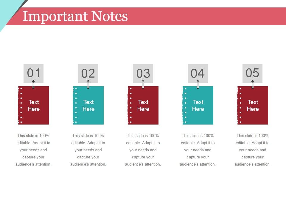 Important Notes Ppt PowerPoint Presentation Slides Design Ideas