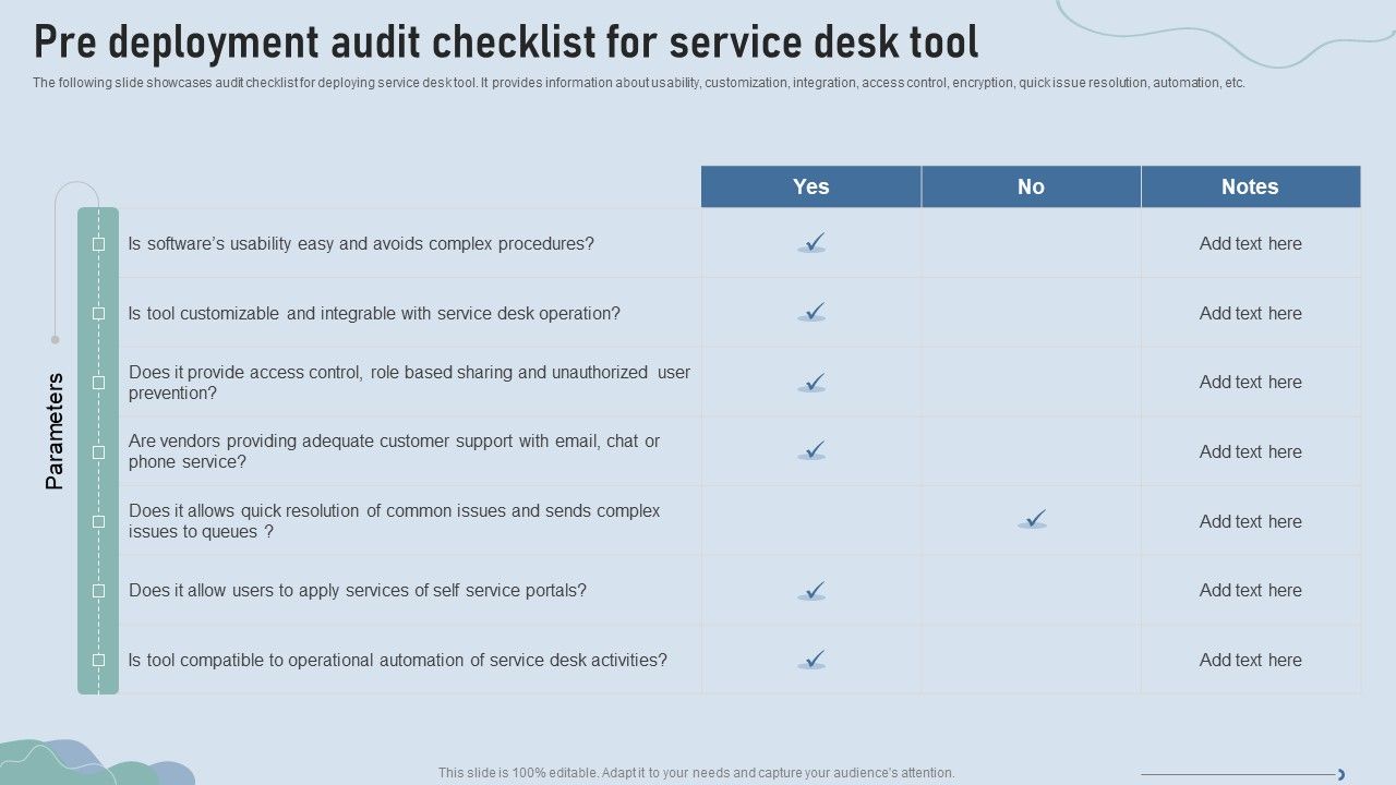 Improve_IT_Service_Desk_Pre_Deployment_Audit_Checklist_For_Service_Desk_Tool_Icons_PDF_Slide_1.jpg