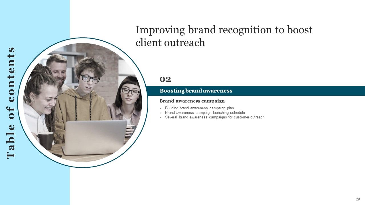 Improving Brand Recognition To Boost Client Outreach Ppt PowerPoint Presentation Complete Deck With Slides Slide29