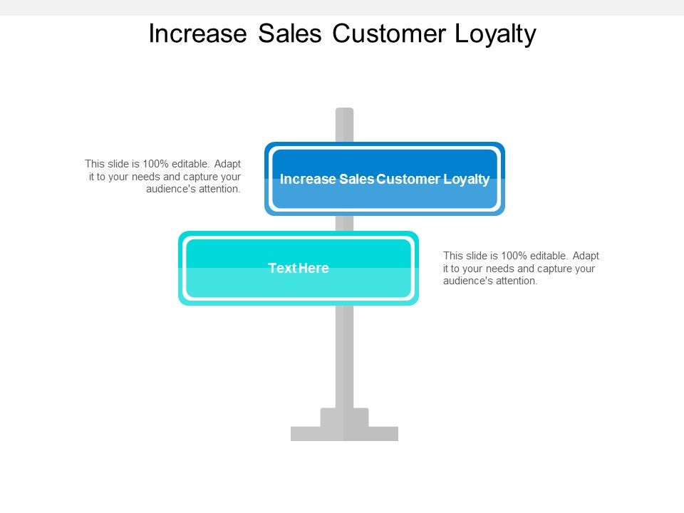 Increase sales customer loyalty ppt powerpoint presentation model