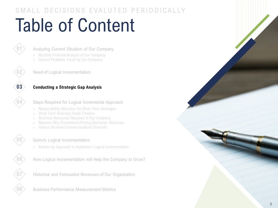 Incremental Decision Making Ppt PowerPoint Presentation Complete Deck With Slides Slide09