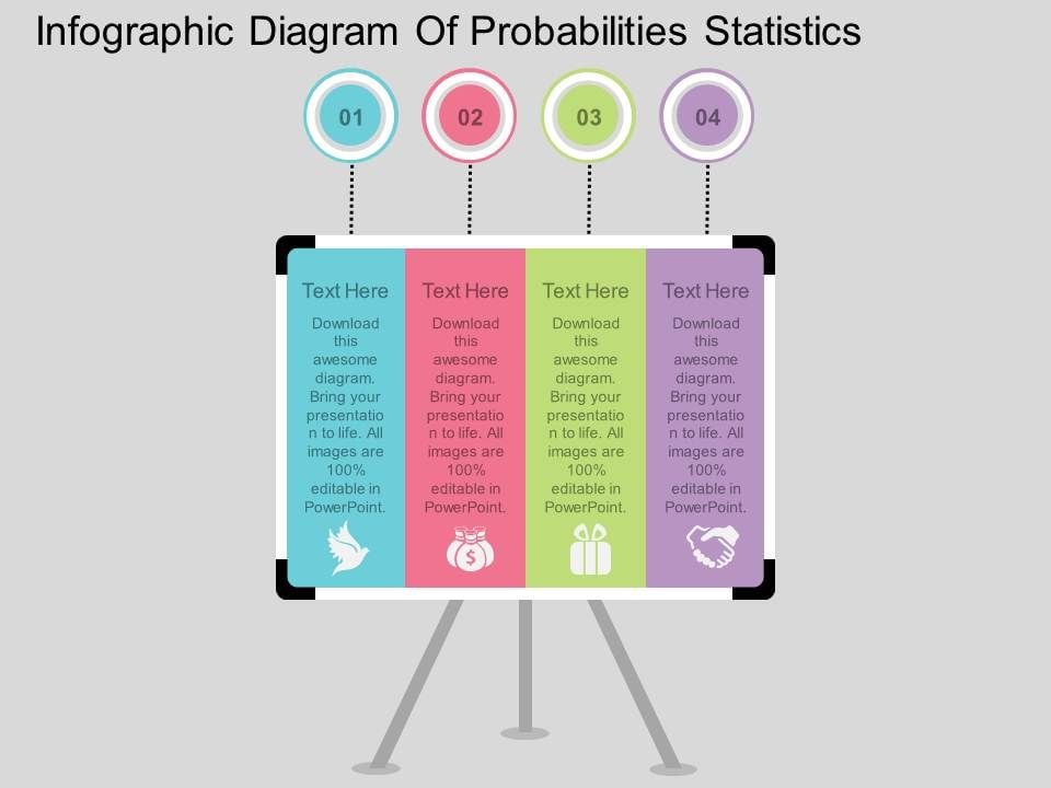 Infographic Diagram Of Probabilities Statistics Powerpoint Template