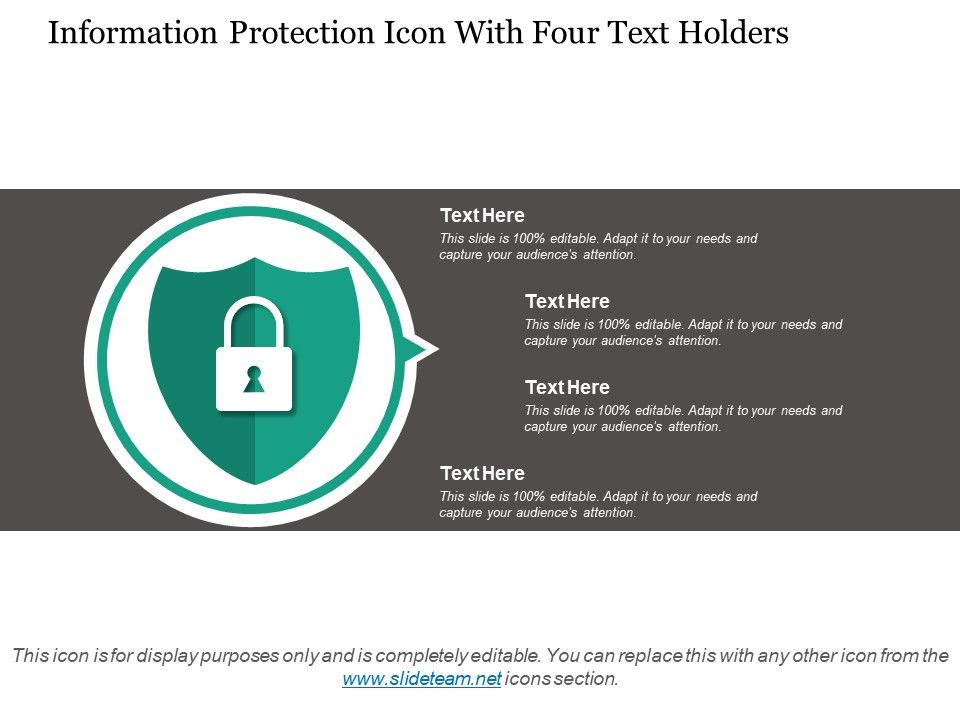 Information_Protection_Icon_With_Four_Text_Holders_Ppt_PowerPoint_Presentation_Examples_Slide_1.jpg