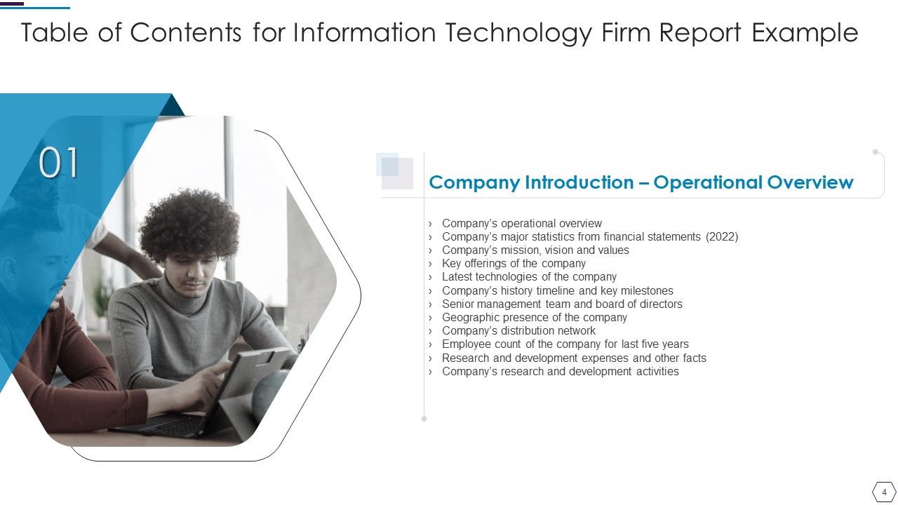 Information Technology Firm Report Example Ppt PowerPoint Presentation Complete Deck With Slides Slide04