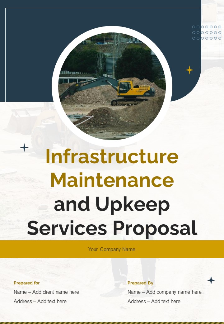 Infrastructure Maintenance And Upkeep Services Proposal Example Document Report Doc Pdf Ppt Slide01