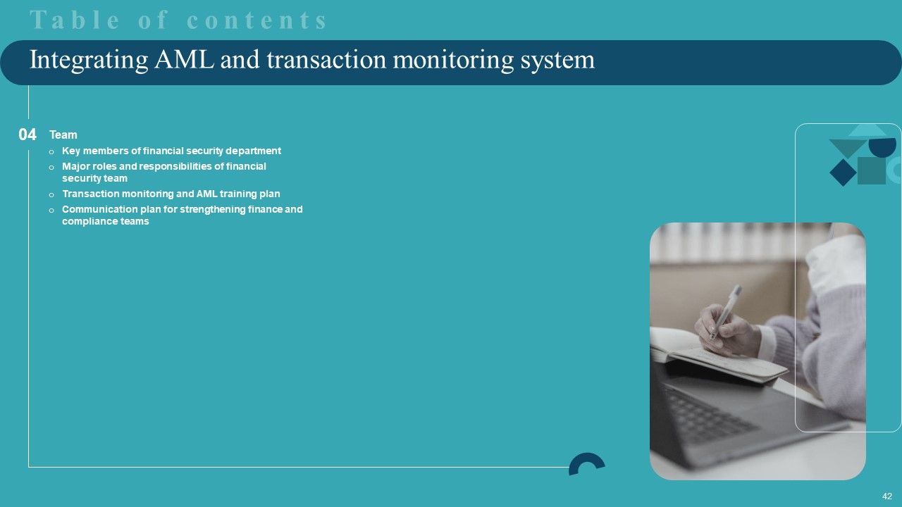 Integrating AML And Transaction Monitoring System Ppt PowerPoint Presentation Complete Deck With Slides Slide42