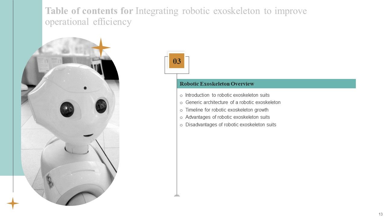Integrating Robotic Exoskeleton To Improve Operational Efficiency Ppt PowerPoint Presentation Complete Deck With Slides Slide13