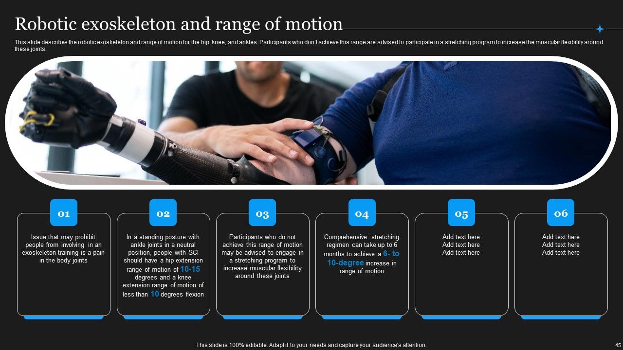 Integrating Robotic Exoskeleton To Reduce Complexity Ppt PowerPoint Presentation Complete Deck With Slides Slide45