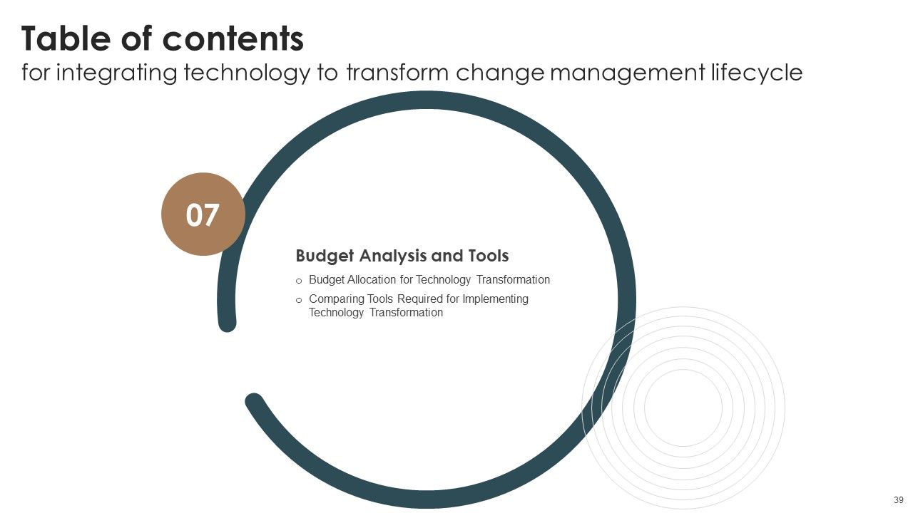 Integrating Technology To Transform Change Management Lifecycle Ppt PowerPoint Presentation Complete Deck With Slides Slide39
