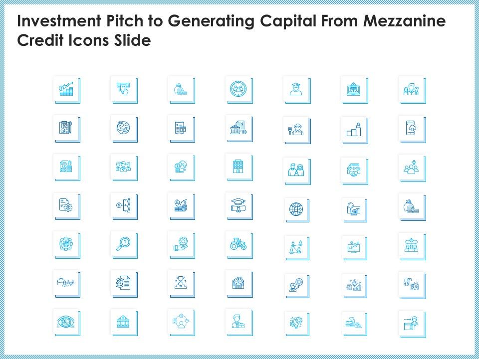 Investment_Pitch_To_Generating_Capital_From_Mezzanine_Credit_Icons_Slide_Infographics_PDF_Slide_1.jpg