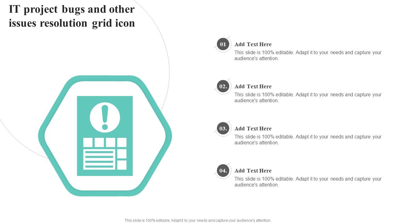 It_Project_Bugs_And_Other_Issues_Resolution_Grid_Icon_Template_PDF_Slide_1.jpg