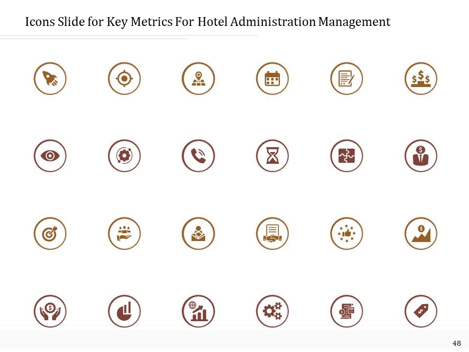 Key Metrics For Hotel Administration Management Ppt PowerPoint Presentation Complete Deck With Slides Slide48