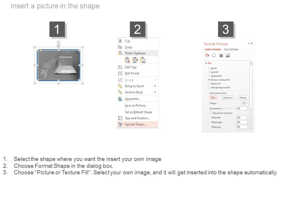 Laptop With Map For Geographical Location Powerpoint Slides Slide03