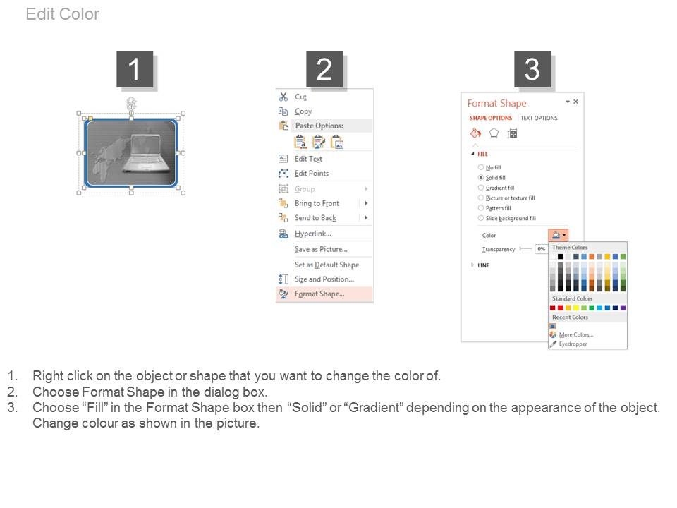 Laptop With Map For Geographical Location Powerpoint Slides Slide04