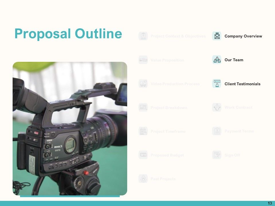 Launching Video Marketing Campaign Proposal Ppt PowerPoint Presentation Complete Deck With Slides Slide13