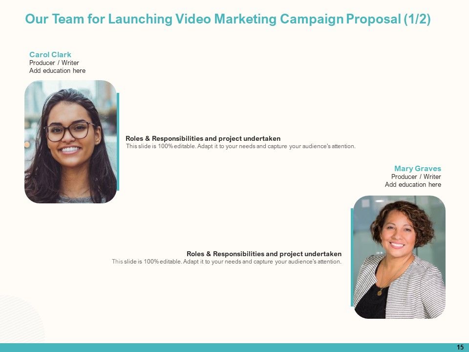 Launching Video Marketing Campaign Proposal Ppt PowerPoint Presentation Complete Deck With Slides Slide15