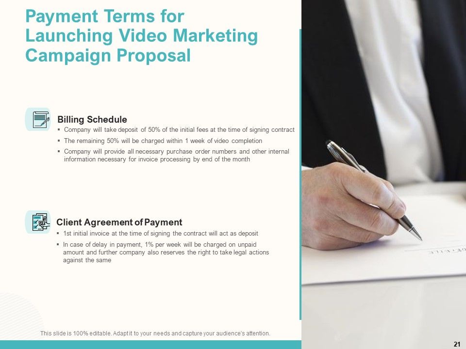 Launching Video Marketing Campaign Proposal Ppt PowerPoint Presentation Complete Deck With Slides Slide21
